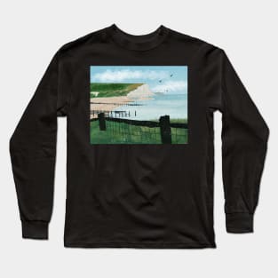 Seven Sisters Cliffs, England Long Sleeve T-Shirt